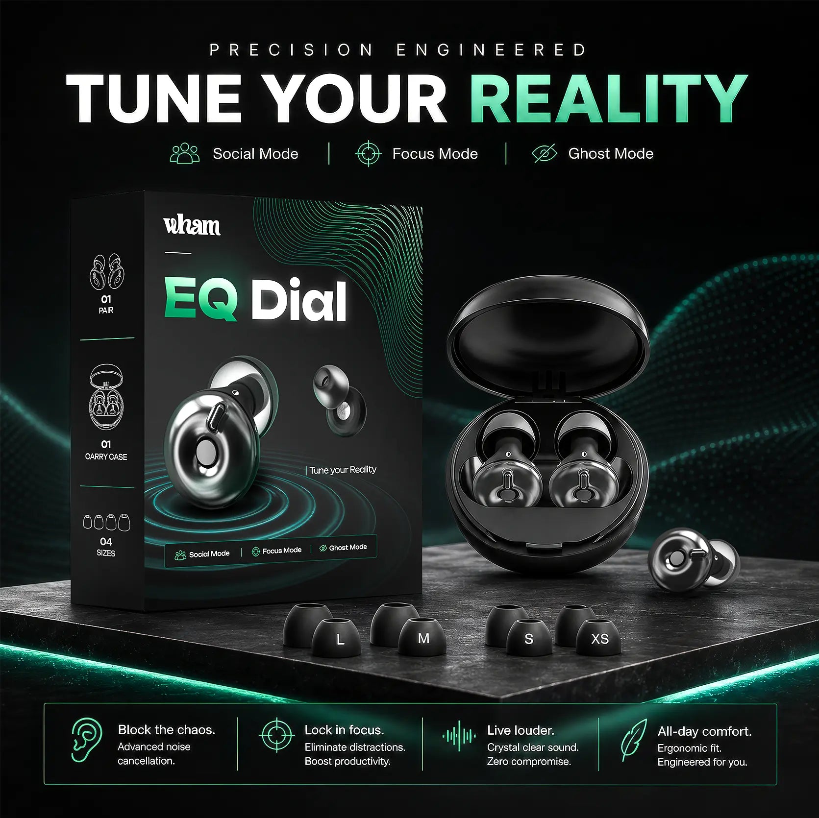 EQ Dial - Noise Modulating Earplugs
