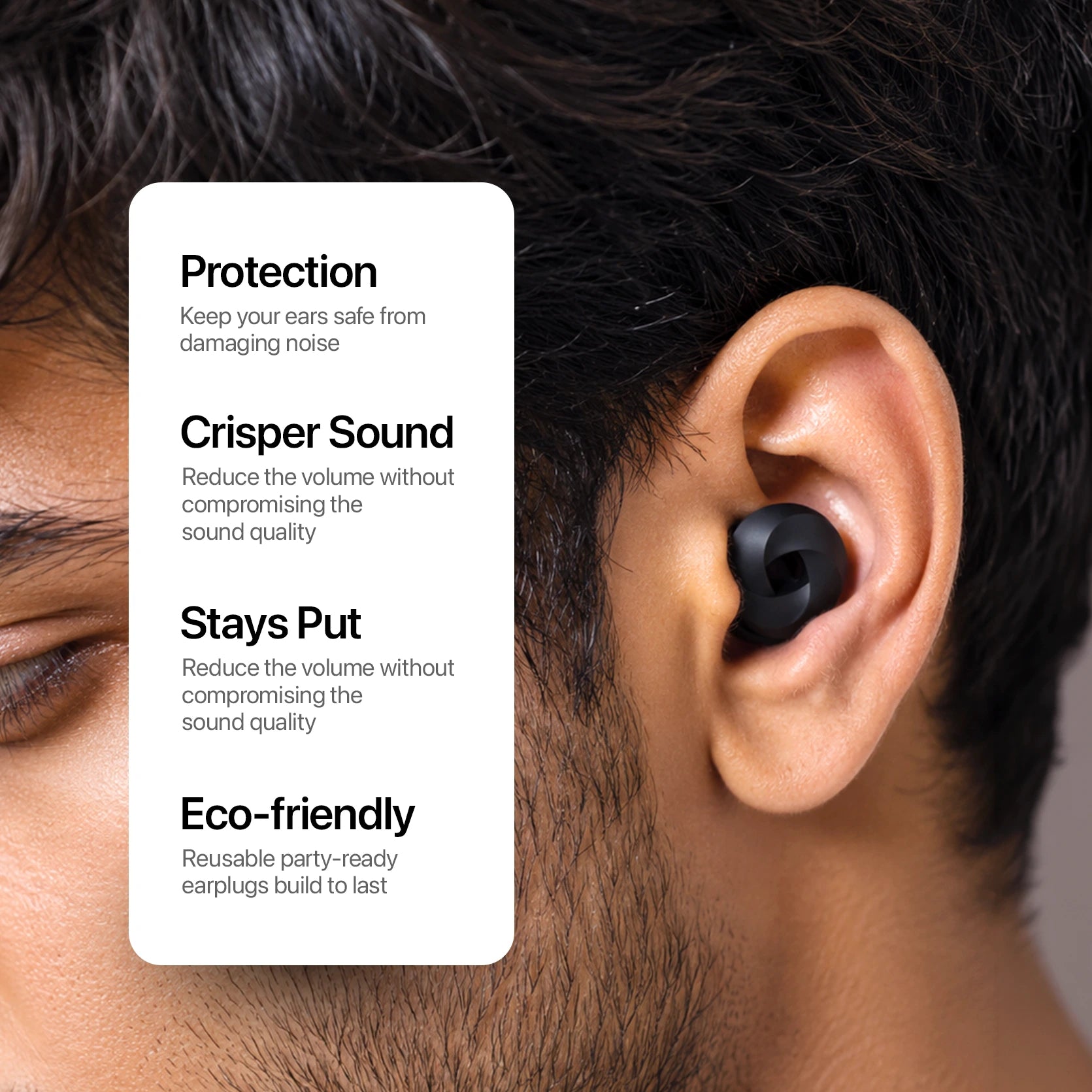 Incognito Ears - Noise Cancelling Earplugs (Black)